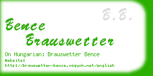 bence brauswetter business card